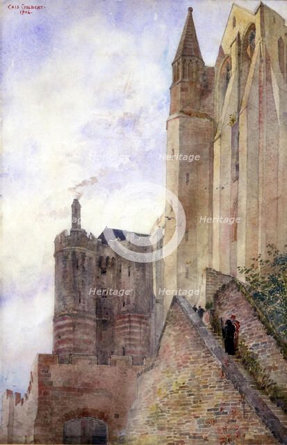 Mont Saint Michel, France, 1906. Creator: Cass Gilbert.