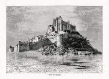 Mont-Saint-Michel, Normandy, France, 1879. Artist: C Laplante