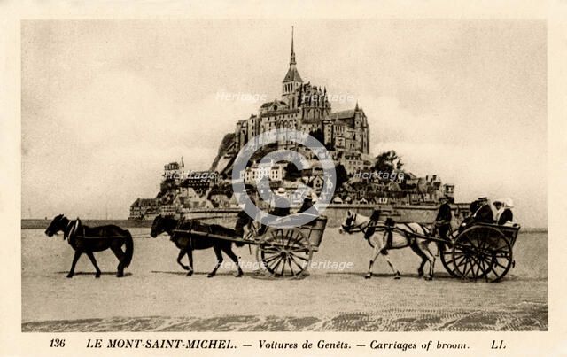 Mont-Saint-Michel, Normandy, France, early 20th century. Artist: Unknown