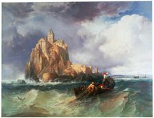 Mont St Michel 1868. Artist: James Webb
