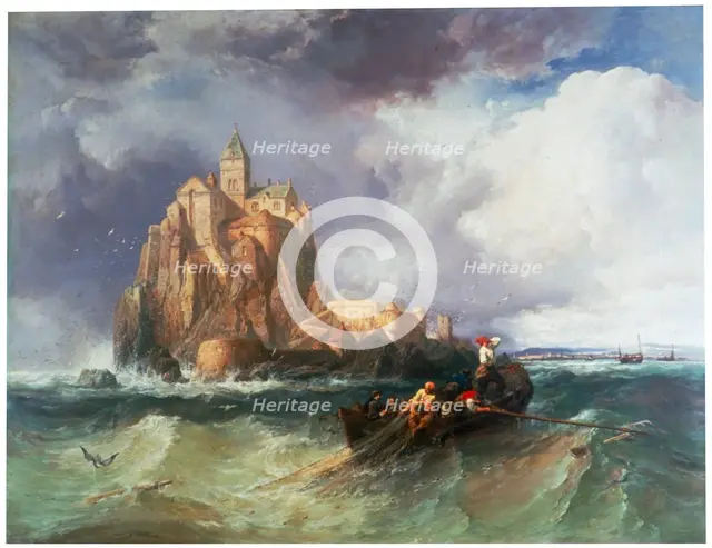 'Mont St Michel', 1868.                                                Artist: James Webb
