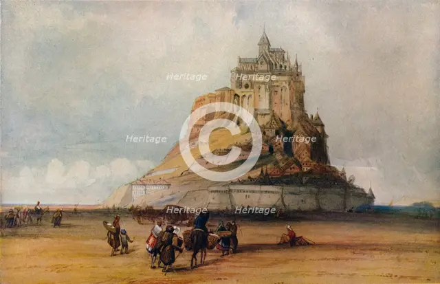 'Mont St. Michel', c1861. Artist: William Callow.