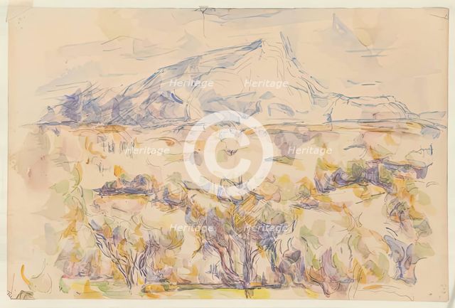 Mont Ste Victoire, c1880s-1900s. Creator: Paul Cezanne.