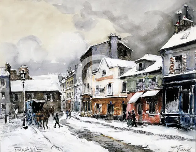 'Montmartre Under Snow', c1900-1951. Artist: Frank Will