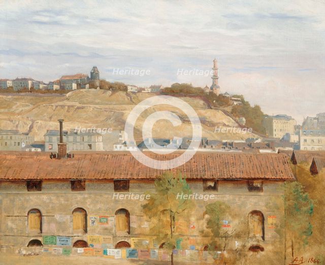 Montmartre hill in 1866, 1866. Creator: Alfred Auteroche.