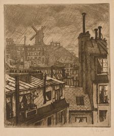 Montmartre, le Moulin de la Gallette, 1897. Creator: Eugène Bejot (French, 1867-1931)