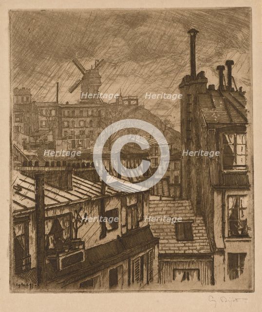 Montmartre, le Moulin de la Gallette, 1897. Creator: Eugène Bejot (French, 1867-1931).