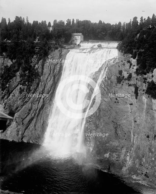 Montmorency Falls (near view from above), Quebec sic, Quebec, between 1900 and 1906. Creator: Unknown.