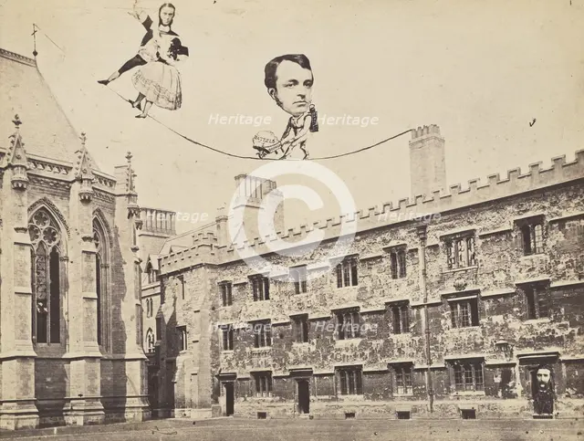 Montage of Ecclesiastical Figures Posed in Political Satire, 1860s. Creator: Unknown.