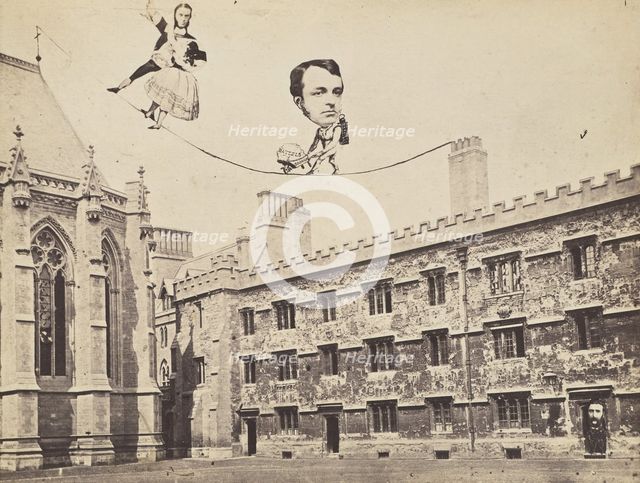Montage of Ecclesiastical Figures Posed in Political Satire, 1860s. Creator: Unknown.