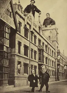 Montage of Ecclesiastical Figures Posed in Political Satire, 1860s. Creator: Unknown