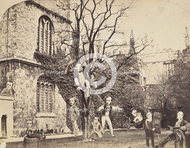 Montage of Ecclesiastical Figures Posed in Political Satire, 1860s. Creator: Unknown.