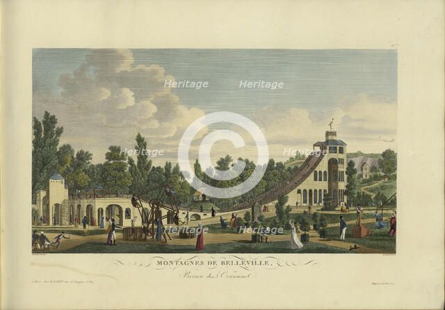 Montages de Belleville, Barrière des 3 couronnes, 1817-1824. Creator: Courvoisier-Voisin, Henri (1757-1830).