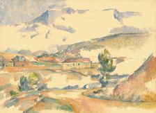 Montagne Sainte-Victoire, from near Gardanne, c. 1887. Creator: Paul Cezanne