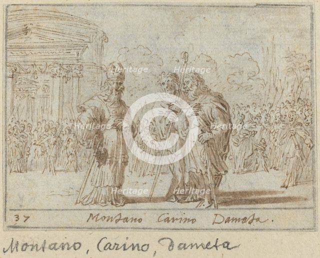 Montano, Carino and Dameta, 1640. Creator: Johann Wilhelm Baur.