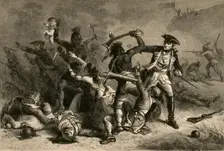 Montcalm Trying To Stop The Massacre (1877). Creator: Albert Bobbett