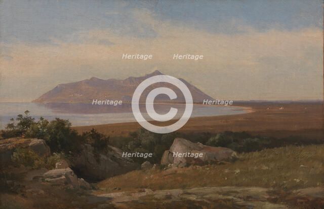 Monte Circeo Seen from the District of Terracina, 1830-1839. Creator: Jorgen Sonne.