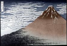 Monte Fuji painting from the series 36 Views of Mount Fugi 1834. Creator: Hokusai, Katsushika (1760 - 1849)