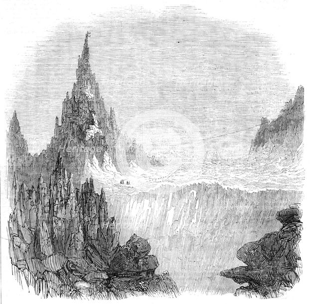 Monte Rosa, from the North - Mont Blanc, distant 45 Miles, 1854. Creator: Unknown.