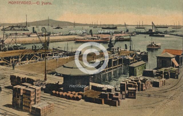 'Montevideo - El Puerto', c1900. Artist: Unknown.