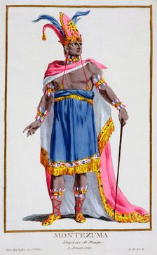 Montezuma, last Emperor of the Aztecs, 16th century (1780). Creator: Pierre Duflos
