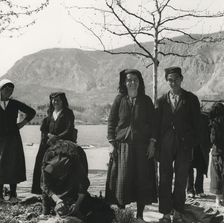 Montenegrins at the market, På Marknad i Kotor, Montenegro, Yugoslavia, 1939