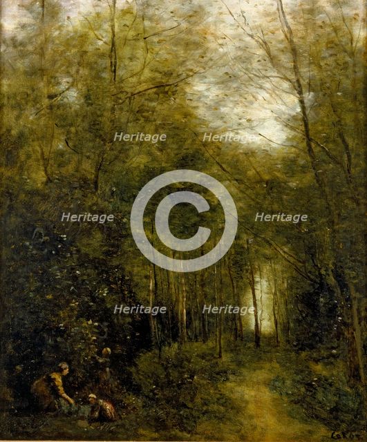 Montfermeuil, the Brook in the Wood, 1867. Artist: Jean-Baptiste-Camille Corot.