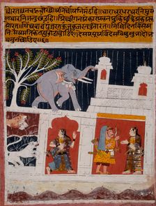 Month of Bhadon (August-September), Folio From a Barahmasa, between c1640 and c1650. Creator: Unknown