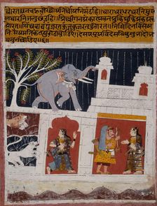 Month of Bhadon (August-September), Folio From a Barahmasa, between c1640 and c1650. Creator: Unknown