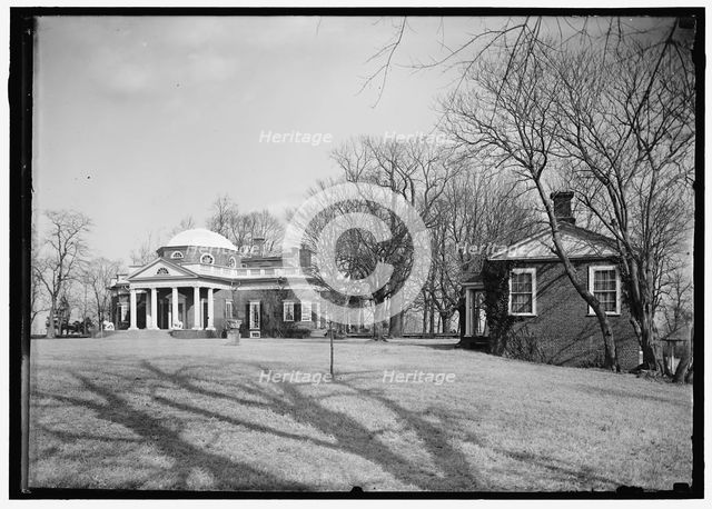 Monticello - exterior, between 1914 and 1918. Creator: Harris & Ewing.