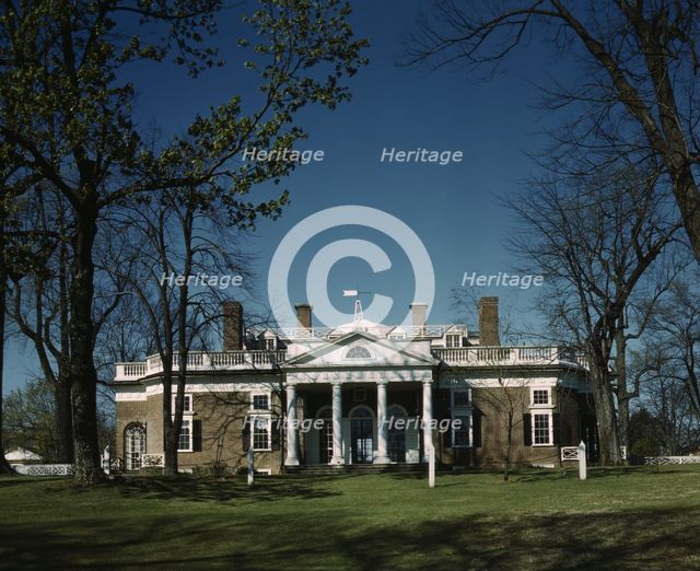 Monticello, home of Thomas Jefferson, Charlottesville, Va., 1943. Creator: John Collier.