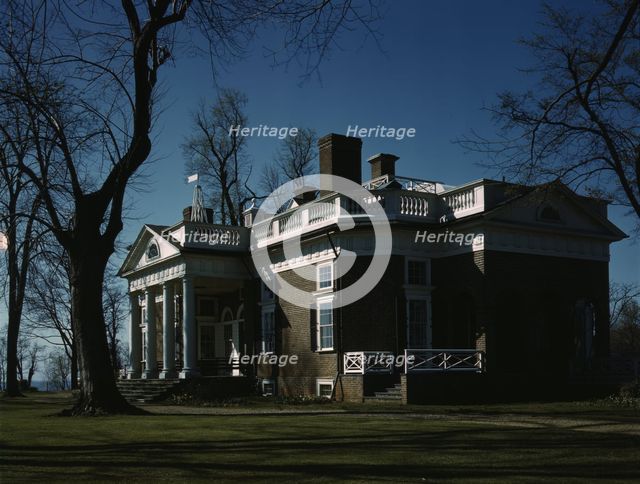 Monticello, home of Thomas Jefferson, Charlottesville, Va., 1943. Creator: John Collier.