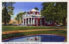 Monticello, Home of Thomas Jefferson, Charlottesville, Virginia, USA, 1941
