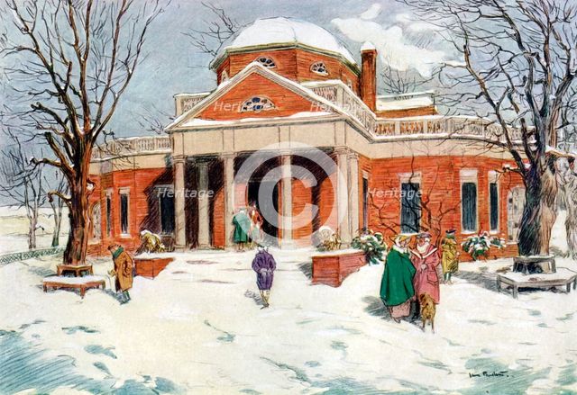 Monticello, near Charlottesville, Virginia, USA, c18th century (1921).Artist: James Preston