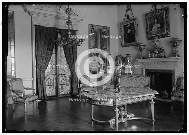 Monticello - parlor, between 1914 and 1918. Creator: Harris & Ewing.