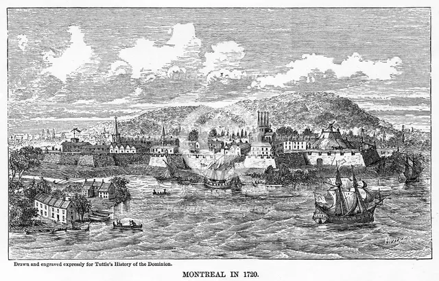 'Montreal in 1729', (1877). Artist: Unknown