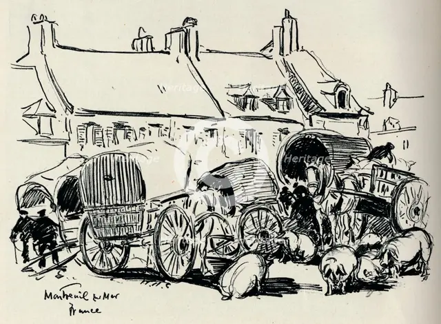 'Montreuil-Sur-Mer, France', c1907.  Artist: William Henry Charlton.