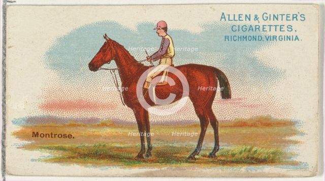 Montrose, from The World's Racers series (N32) for Allen & Ginter Cigarettes, 1888. Creator: Allen & Ginter.