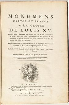 Monumens Érigés En France A La Gloire De Louis XV, Précédés d'un Tableau du..., published 1765. Creator: Patte, Pierre