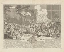 Monument consacré a la Posterité en memoire de la fole incroyable de la XX année du XVIII..., 1720. Creator: Bernard Picart