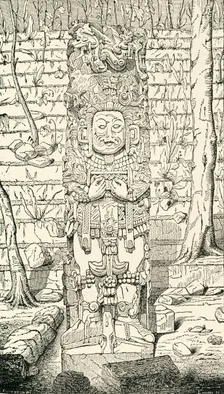 Monument at Copan 1849. Creator: Unknown