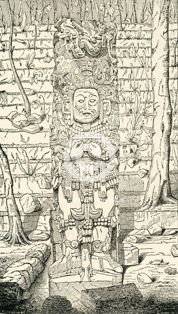 'Monument at Copan', 1849. Creator: Unknown.
