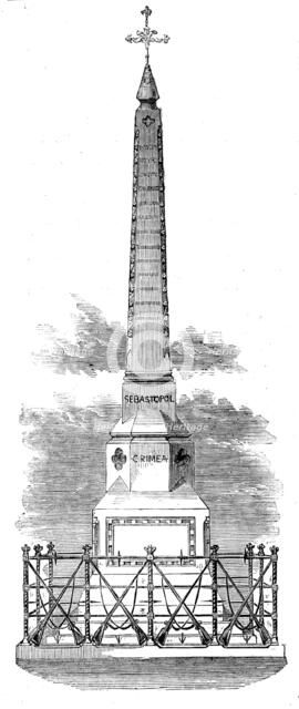 Monument at Carmarthen to the Officers and Soldiers of the Royal Welch Fusiliers who fell..., 1858. Creator: Unknown.