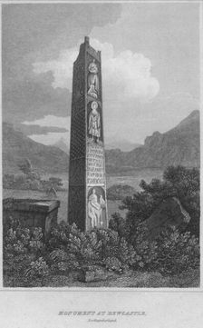 Monument at Bewcastle. Northumberland 1814. Artist: John Greig