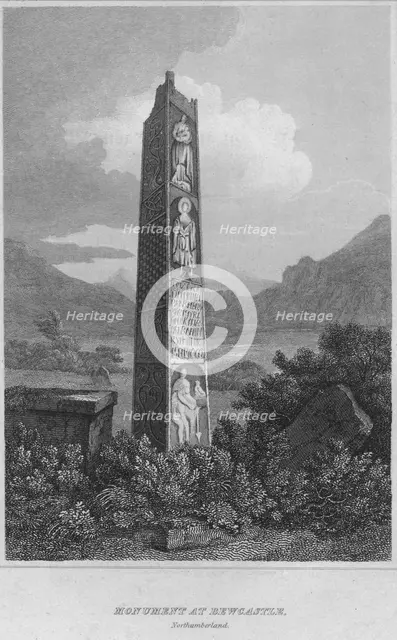 'Monument at Bewcastle. Northumberland', 1814. Artist: John Greig.