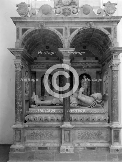Monument in Holy Trinity, Long Melford, Suffolk, 1960. Artist: Laurence Goldman