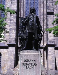 Monument in Leipzig dedicated to Johann Sebastian Bach (1685-1750), German composer
