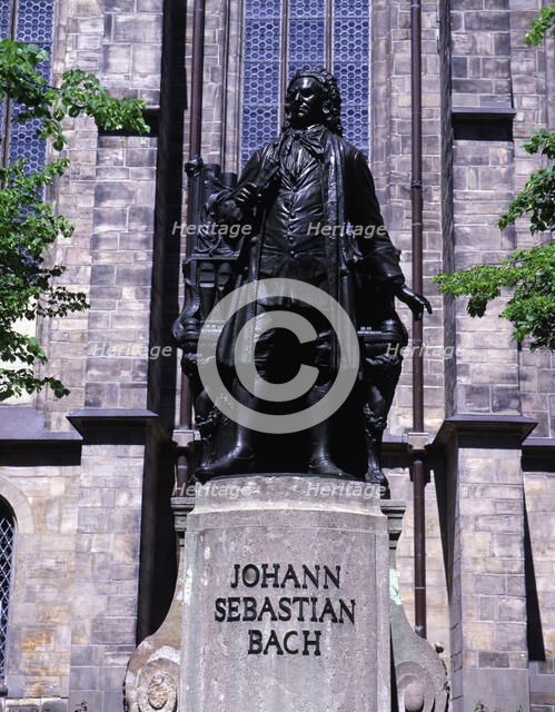 Monument in Leipzig dedicated to Johann Sebastian Bach (1685-1750), German composer.