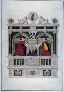 Monument in the Church of St Andrew Undershaft, Leadenhall Street, London, c1820 Artist: Anon