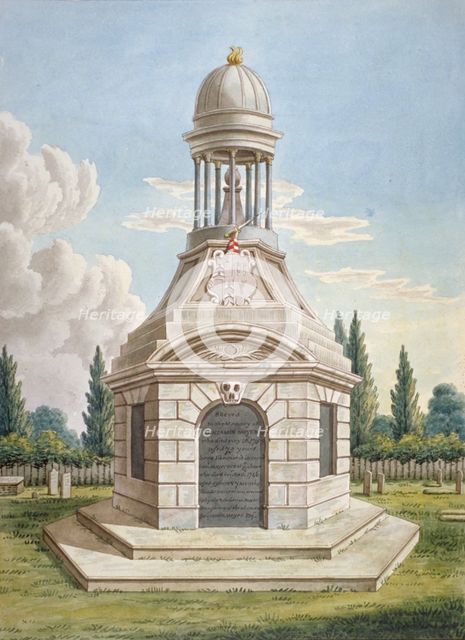 Monument in the churchyard of St Mary the Virgin, Leyton, Waltham Forest, London, c1820. Artist: Anon